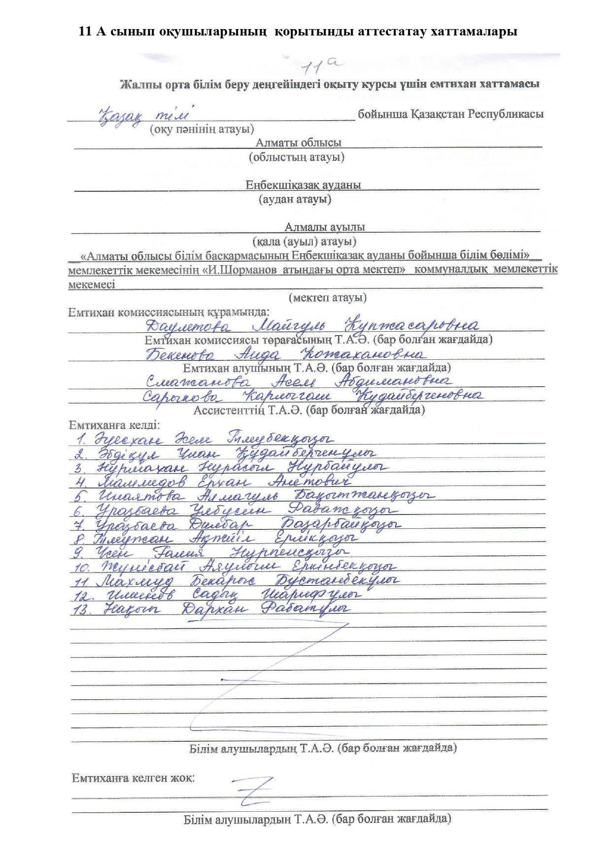 11 сынып қорытынды аттес 2022-2023ж